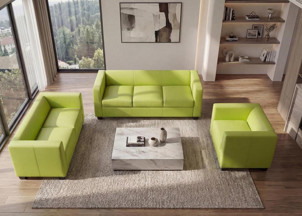 3-2-1 SOFAGARNITUR Hellgrün 3er-Set - Hellgrün, Textil (400/70/300cm) - MCW