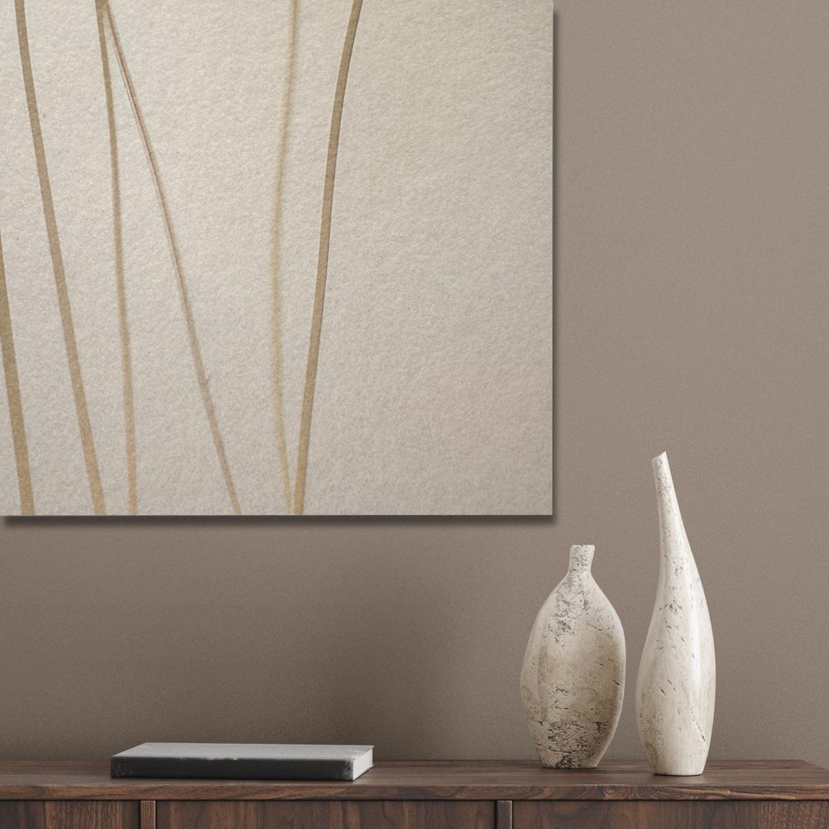 AKUSTIKBILD Sonnenlicht - Löwenzahn - Botanisch - Blumen Wandbilder 60x80 cm - Creme, Kunststoff (60/80/0.9cm) - MuchoWow