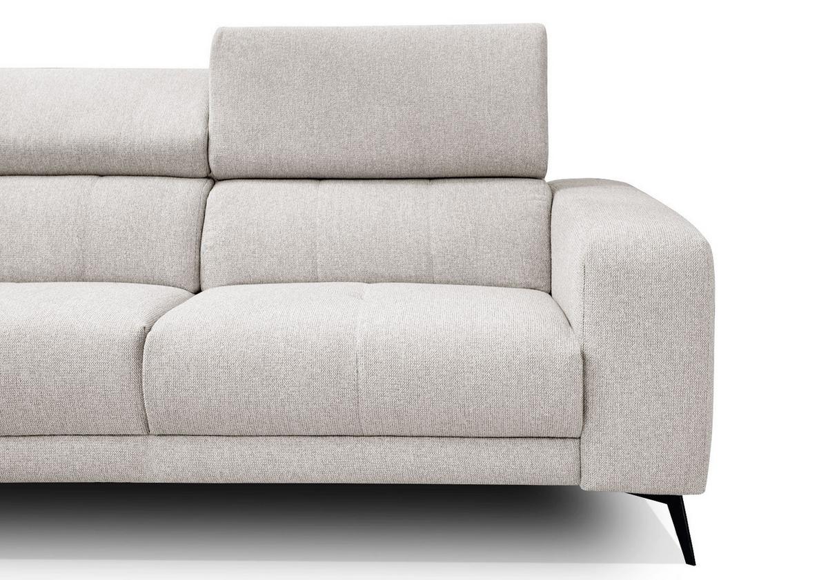ECKSOFA MORELLO 5-Sitzer, creme - Creme/Schwarz, Holzwerkstoff/Textil (158/269cm) - Wozimo