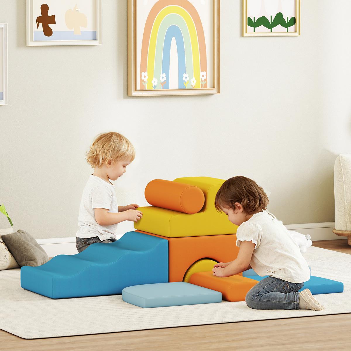 SCHAUMSTOFF-BAUSTEINE mit abnehmbarem Bezug Cord-Optik - Multicolor, Textil (80/140cm) - AIYAPLAY