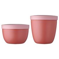 SNACKPOTS Ellipse Vivid Mauve 350 & 500 ml 2er Set - Rot/Rosa, Kunststoff (2/2/2cm) - Mepal