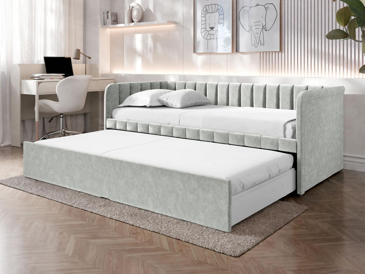 JUGENDBETT Nube - Schwarz/Grau, Holz/Kunststoff (90/200cm) - MIRJAN24