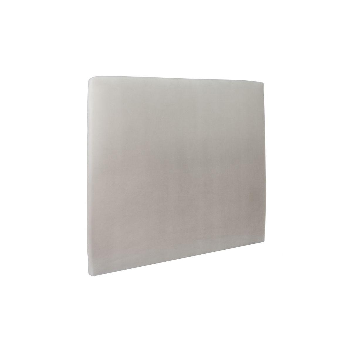 KOPFTEIL gepolstertes – hellgrauer Samtstoff - 160 cm - Beige/Hellgrau, Karton/Holz (160/120/10cm) - Sommeil de Plomb
