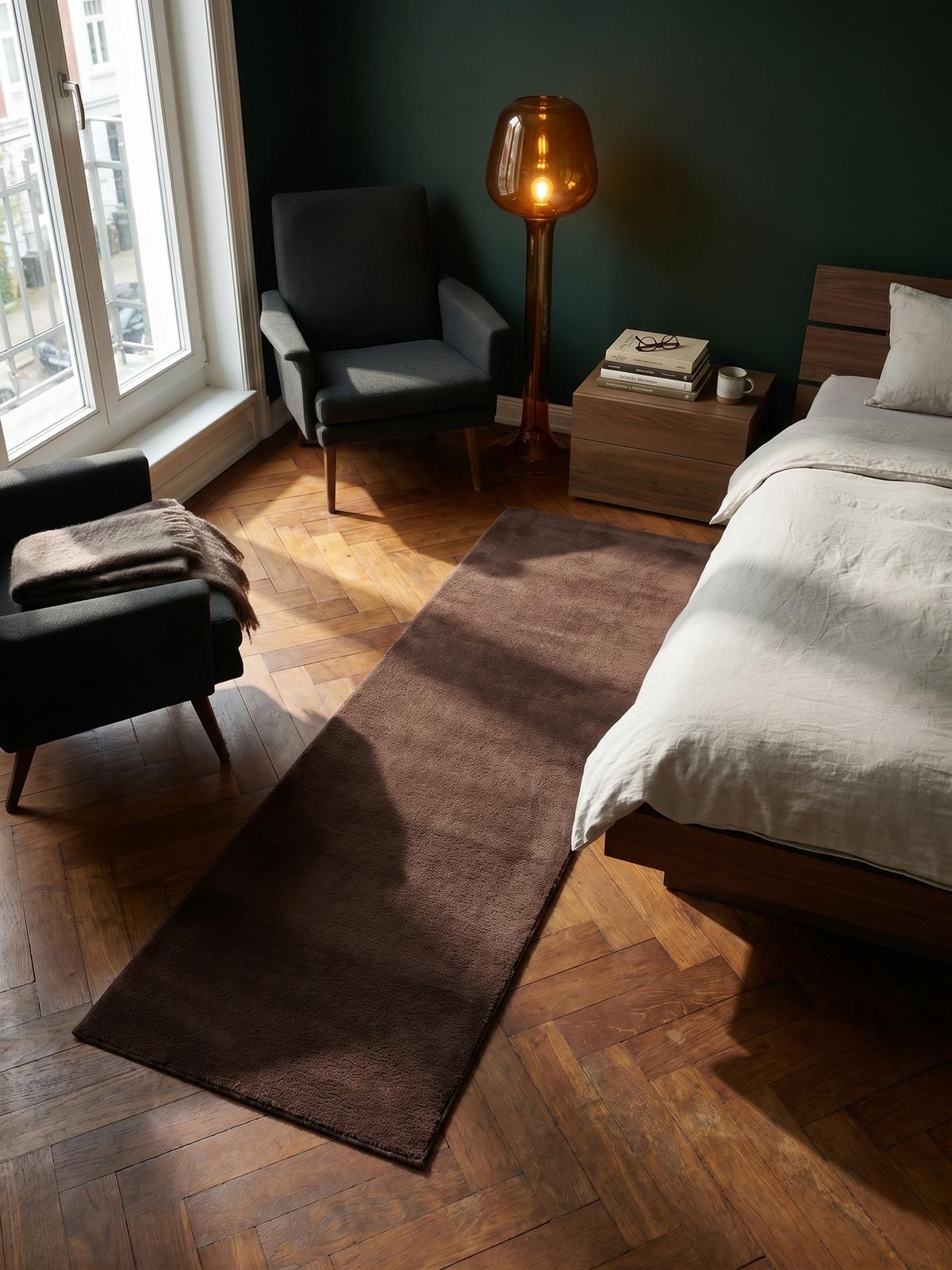 TEPPICHLÄUFER Antirutsch Uni RUTOR Polyester Braun 80 x 300 cm - Braun, Textil (80/300cm) - KADIMA DESIGN