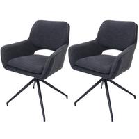 ESSZIMMERSTUHL Dunkelgrau 2er-Set - Dunkelgrau, Textil (57/86/61cm) - MCW