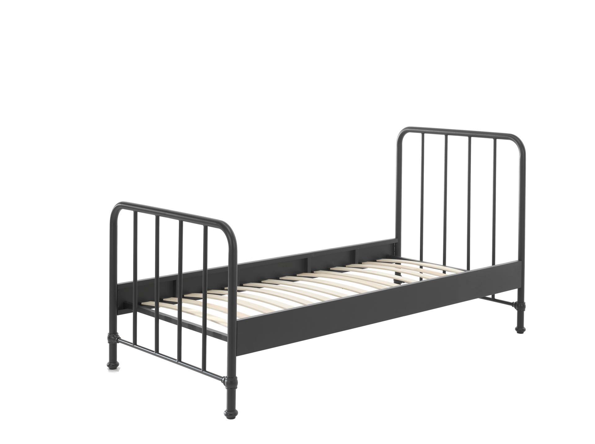 METALLBETT Kay 97x110x206 aus Metall in Schwarz matt - Schwarz, Metall (90/200cm) - 58aufmkessel