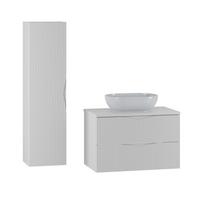 BADMÖBEL 80.6cm Tao 2er-Set Weiß - Weiß, Holzwerkstoff (80.6/52.2/46.5cm) - Petits-meubles