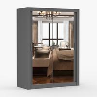 KLEIDERSCHRANK Milan 150 cm, 150/215/64, 2-türig, grau - Grau, Holzwerkstoff (150/215/64cm) - imoebel24