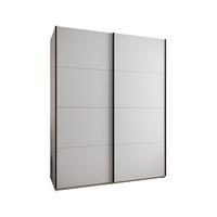 SCHWEBETÜRENSCHRANK 245,5/200/64 2-türig - Schwarz/Weiß, Holz/Metall (200/245/64cm) - Abiks Möbel