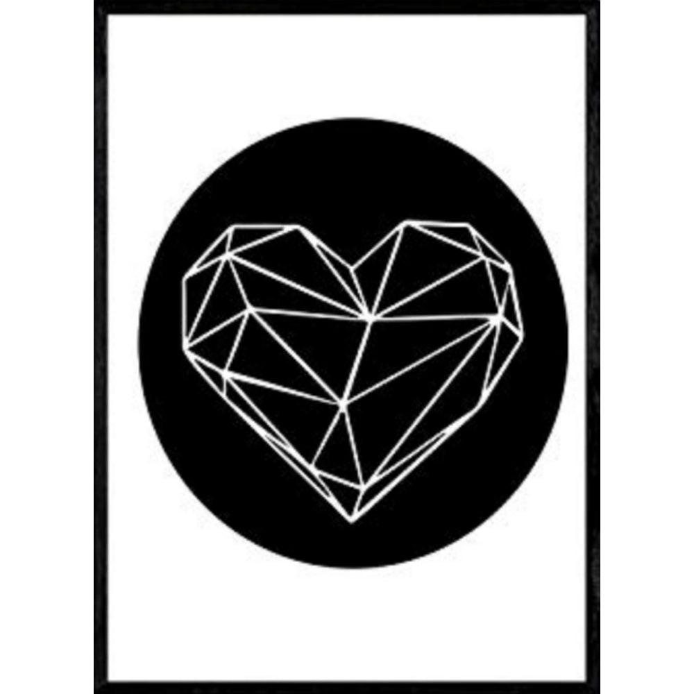 POSTER Herz-Diamant A4 Rahmenlos - Klar, Papier (29.7/5/21cm) - Nacnic