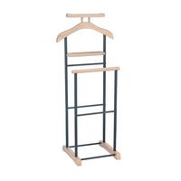 HERRENDIENER MEDINA Sonoma Eiche/schwarz - Schwarz/Sonoma Eiche, Metall (44/105/35cm) - IDIMEX