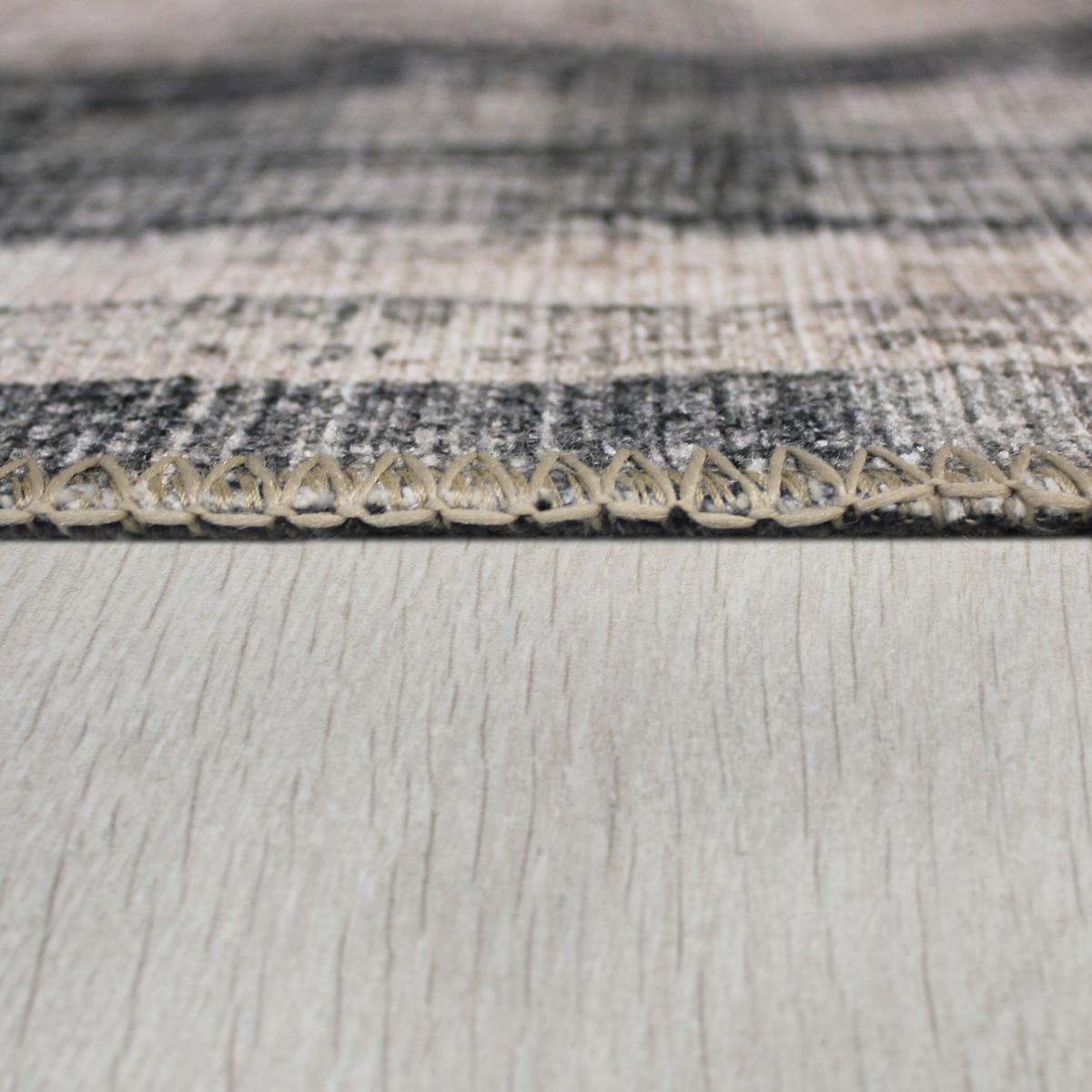 TEPPICH Waschbar HURST, abstrakt, Grau, 190 x 290 cm - Grau, Textil (290/190cm) - KADIMA DESIGN