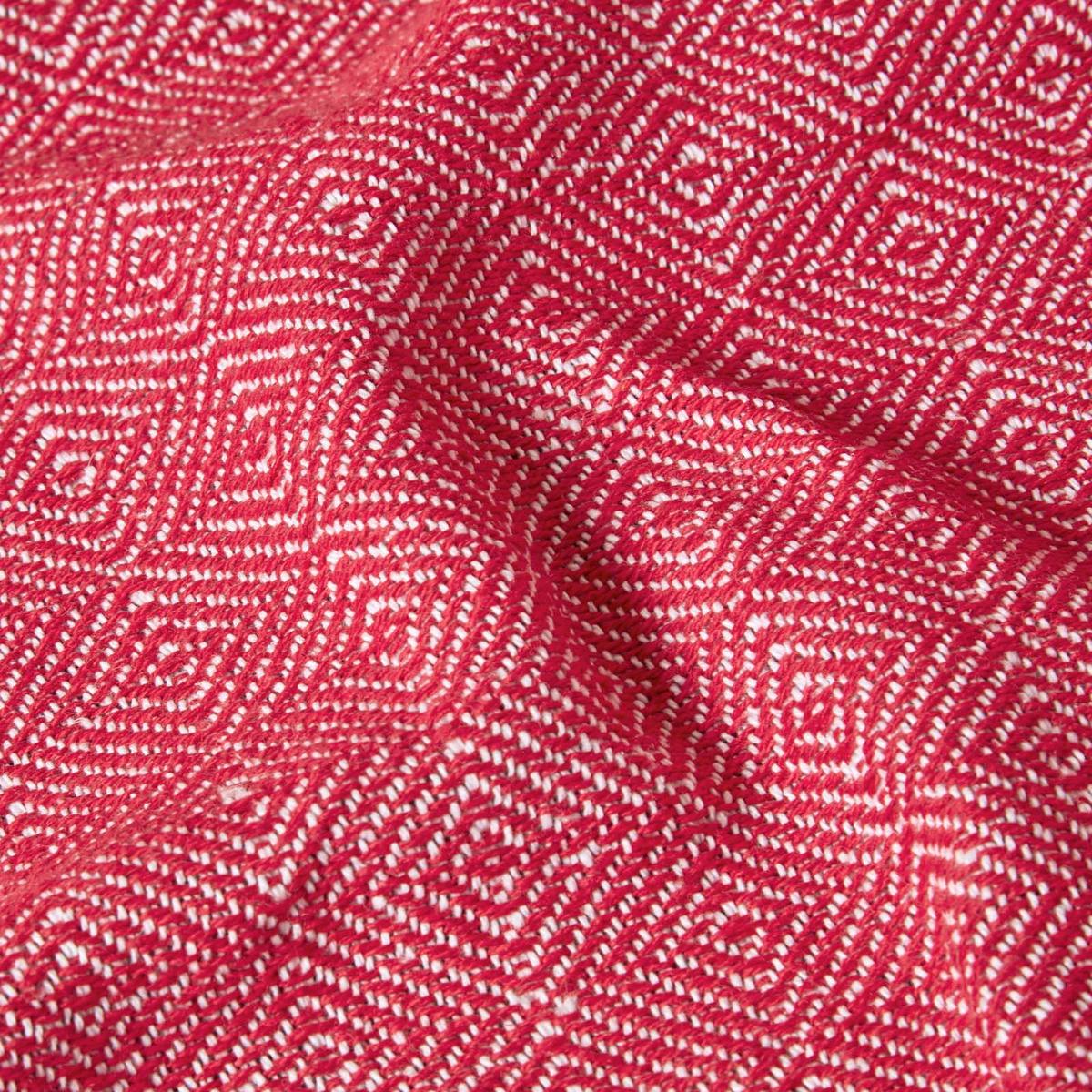 ÜBERWURF Malda 255/360 cm, Baumwolle mit Rautenmuster - Rot, Textil (255/360cm) - Homescapes