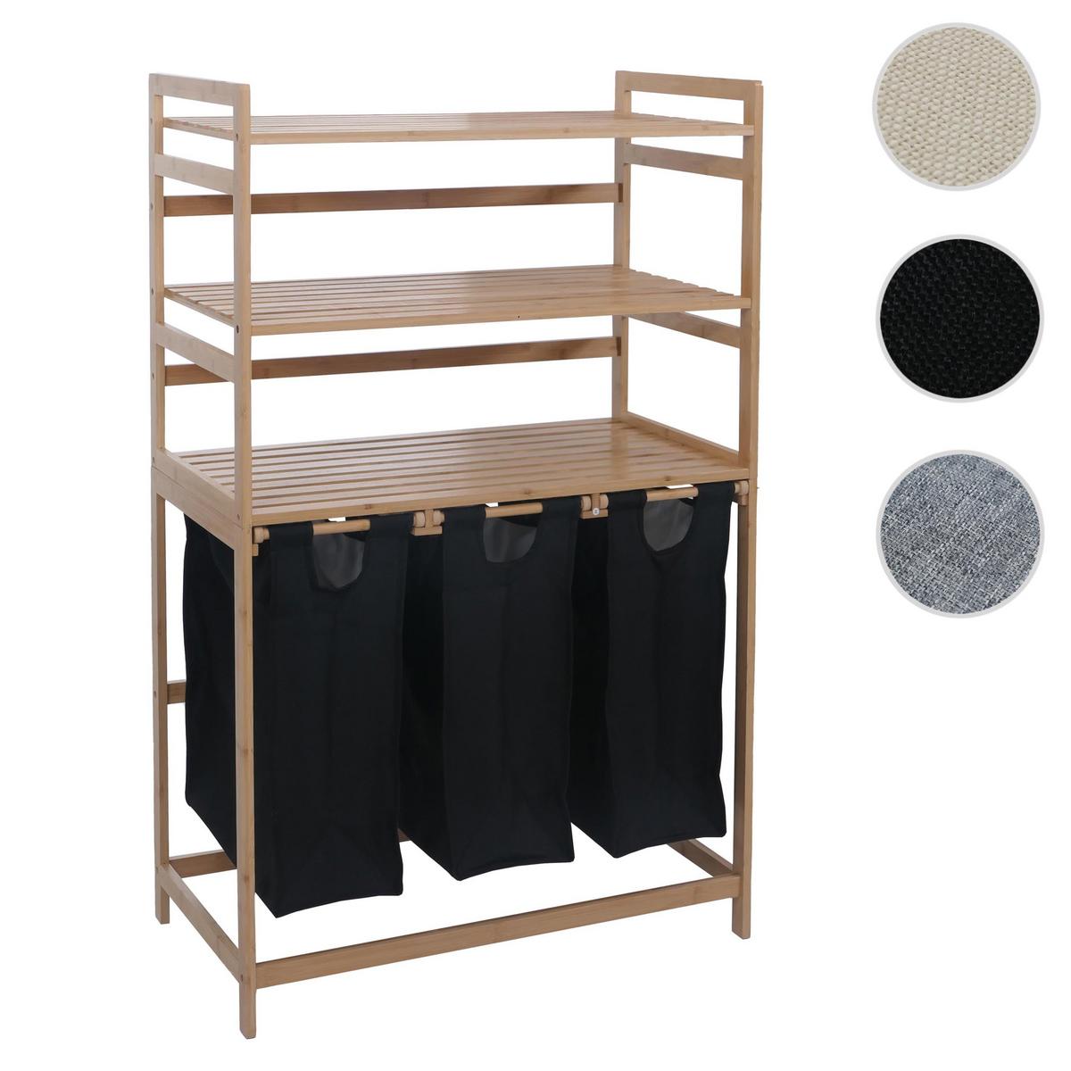 WÄSCHESAMMLER Braun, Schwarz - Schwarz/Braun, Holz (80/125/40cm) - MCW