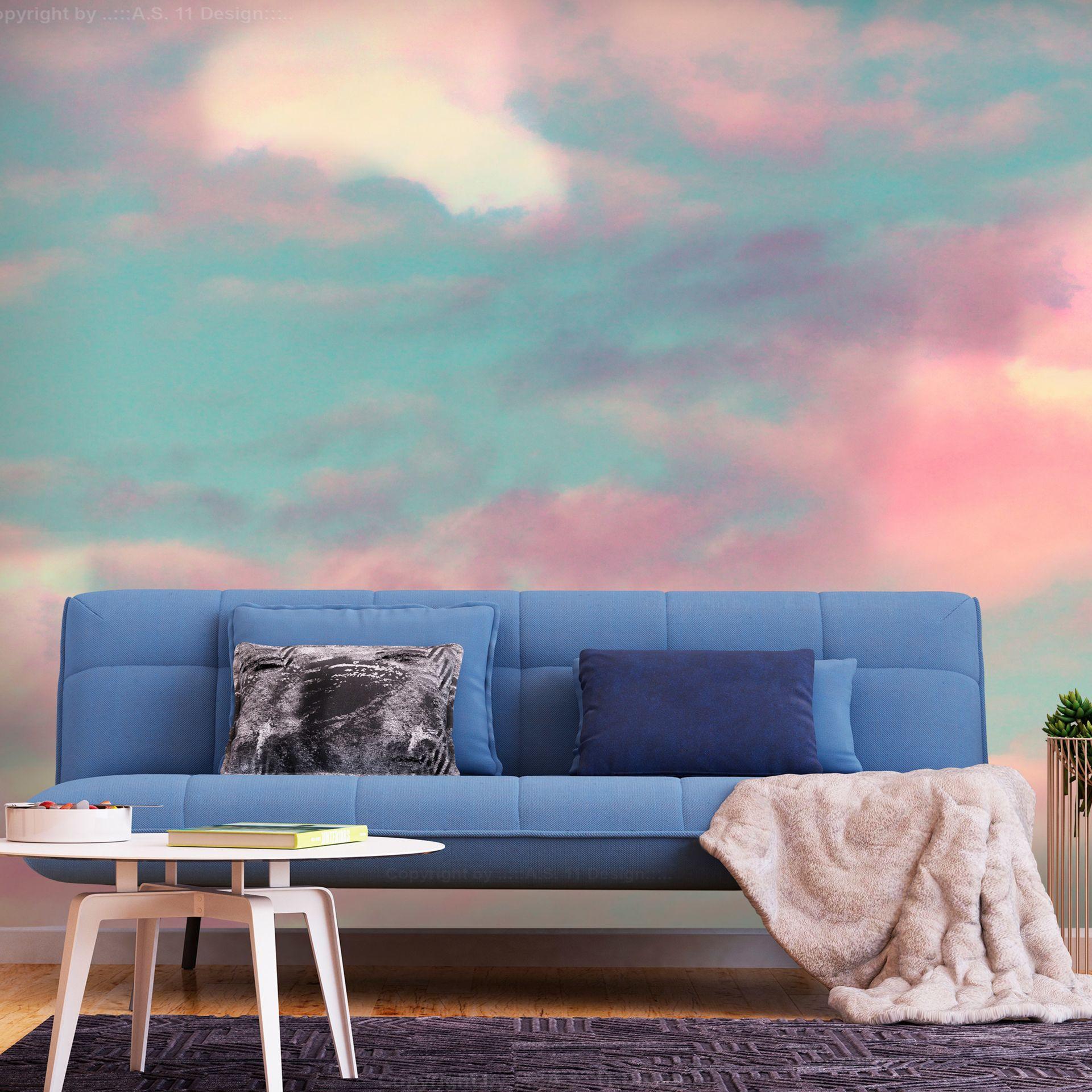 SELBSTKLEBENDE FOTOTAPETE 294/210 cm - Blau/Pink, Kunststoff/Textil (294/1cm) - KUNSTLOFT