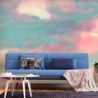 SELBSTKLEBENDE FOTOTAPETE 294/210 cm - Blau/Pink, Kunststoff/Textil (294/1cm) - KUNSTLOFT