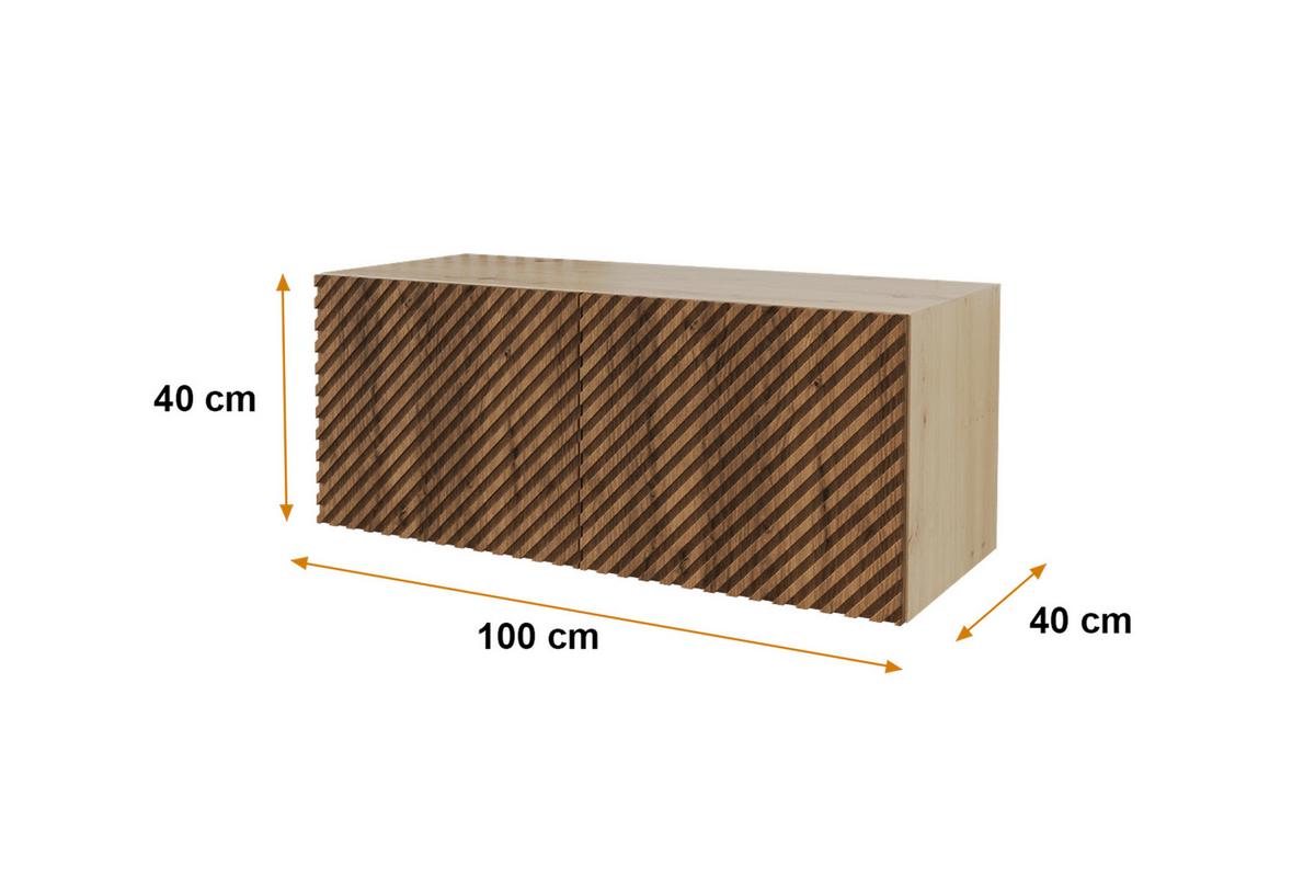 LOWBOARD ZENO-W 100x40x40 cm - Artisan / Weiß - Weiß, Holzwerkstoff (100/40/40cm) - ALTDECOR