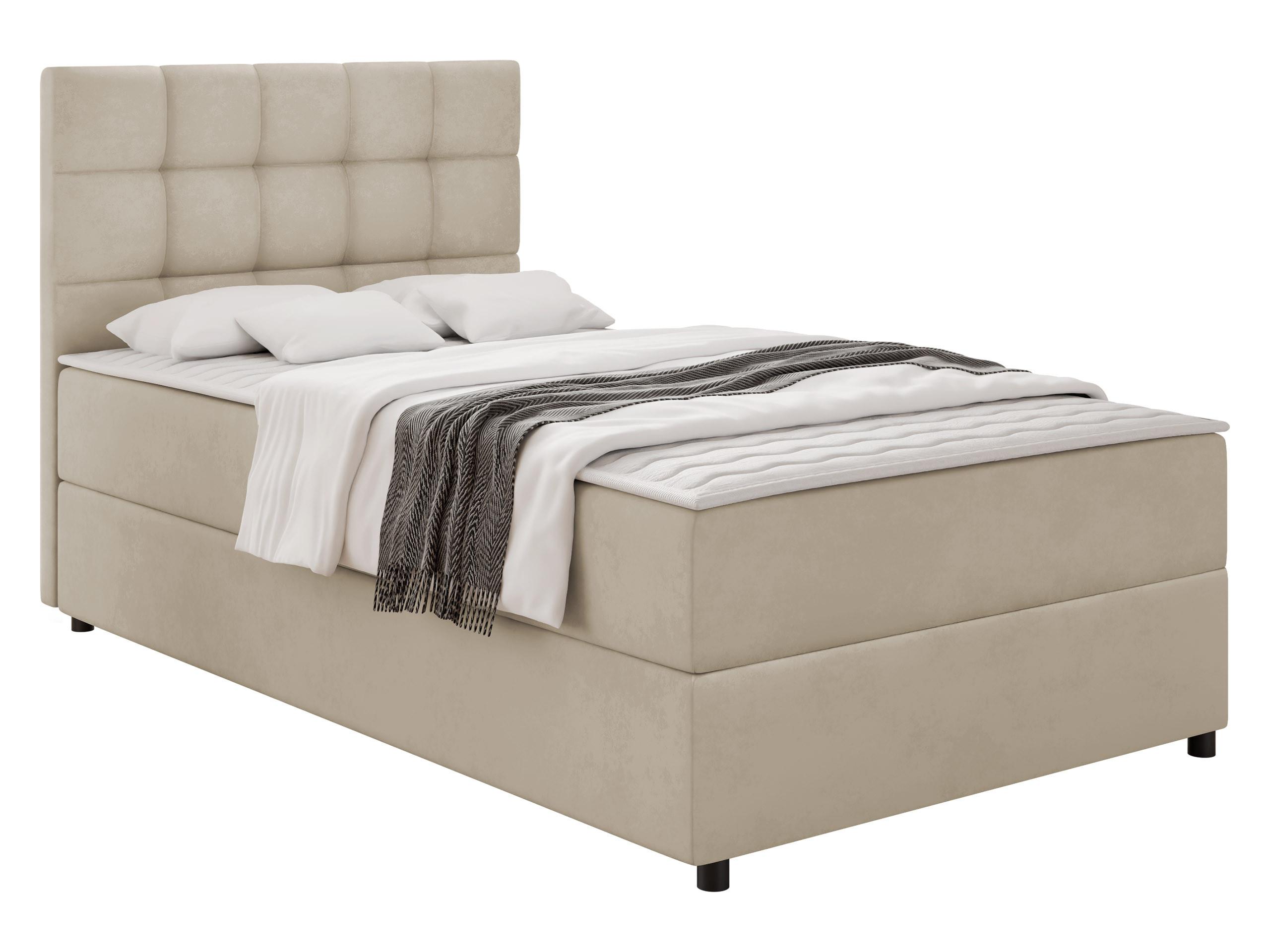 BOXBETT Lind - H3 - Beige/Schwarz, Holz/Holzwerkstoff (90/200cm) - MIRJAN24