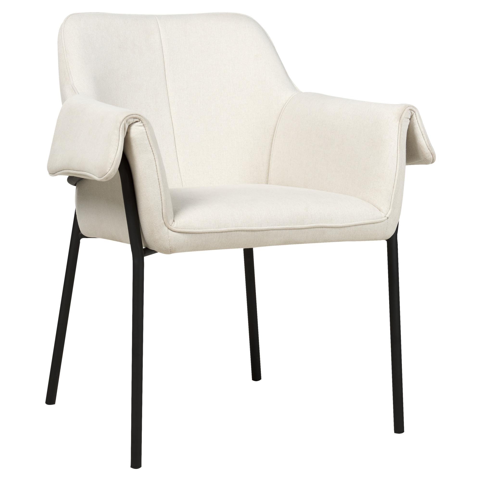 SESSEL Polsterbezug Weiß Arla - Weiß, Textil/Metall (62/82/63cm) - Beliani