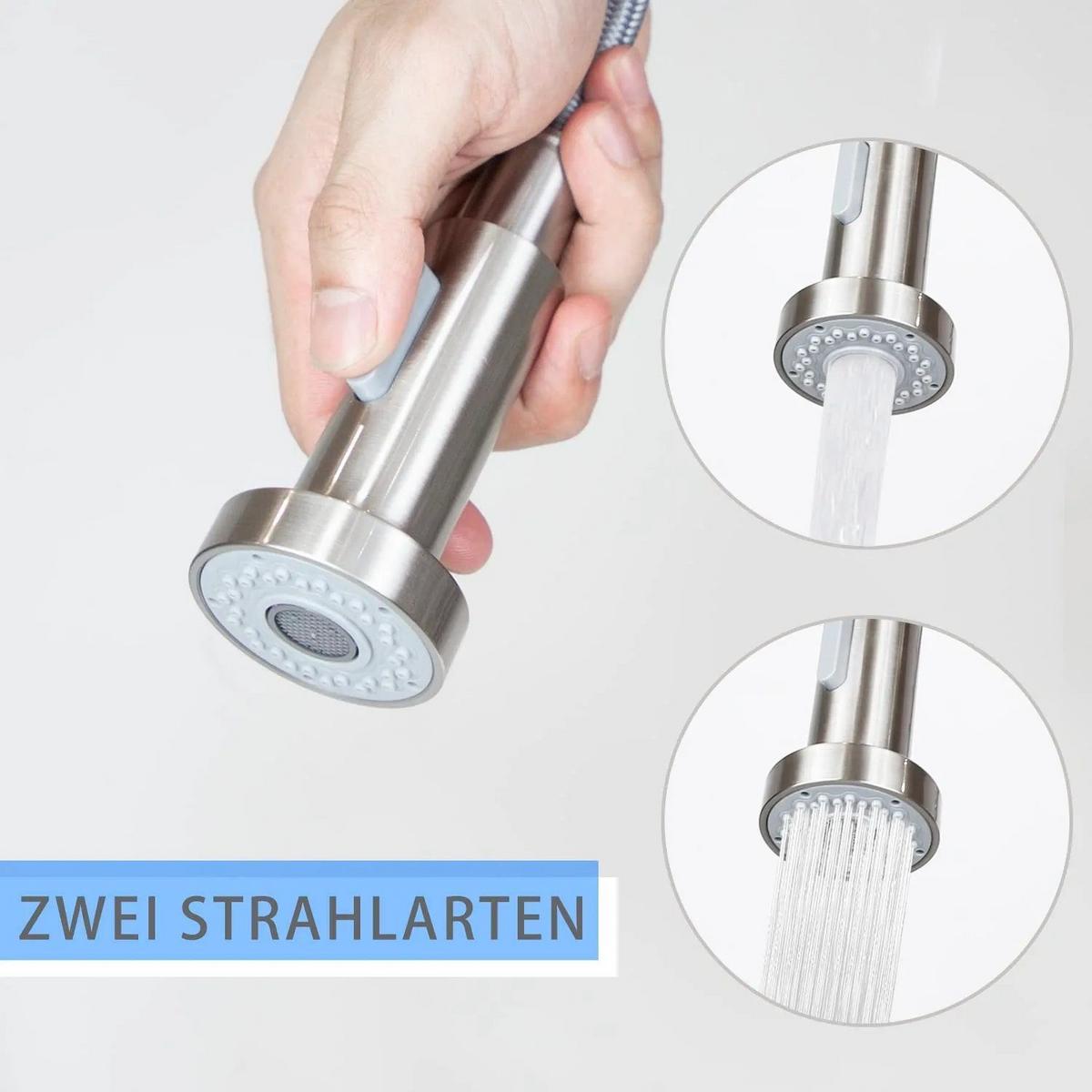 KÜCHENARMATUR THERESA 24/6/55 cm - Silberfarben, Metall (6/55/24cm) - Nettlife