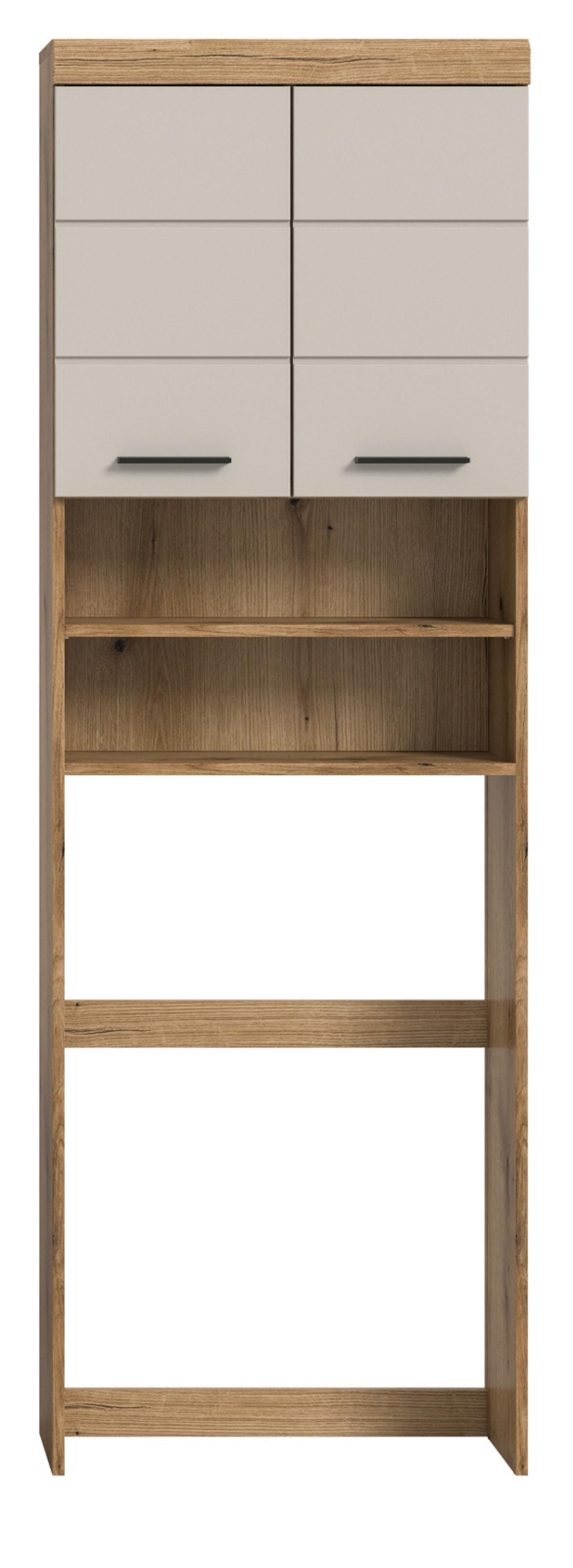 WASCHMASCHINENSCHRANK Sand, Eiche matt 63 x 191 cm, Waschmaschinen Überbau mit viel Stauraum - Sandfarben/Kaschmir, Holzwerkstoff/Kunststoff (63/191/24cm) - Inn.Furn
