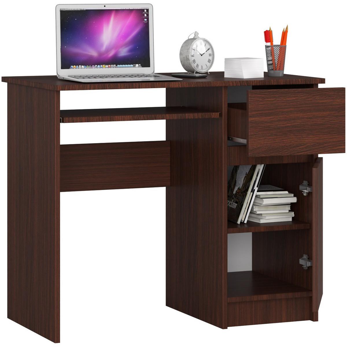 SCHREIBTISCH Dunkelbraun 77/90/50 - Dunkelbraun, Holzwerkstoff (120/60/77cm) - RAUMHIRSCH FURNITURE