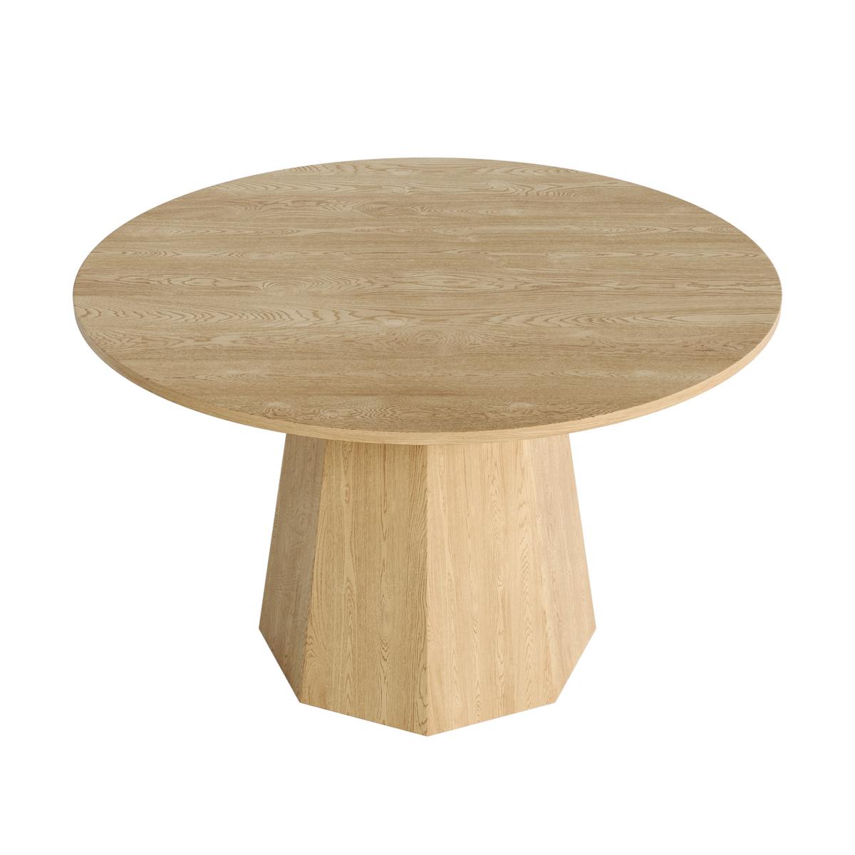 ESSTISCH rund eiche skandinavisch 120cm - Eichefarben, Holzwerkstoff (120/120/75cm) - Urban Meuble