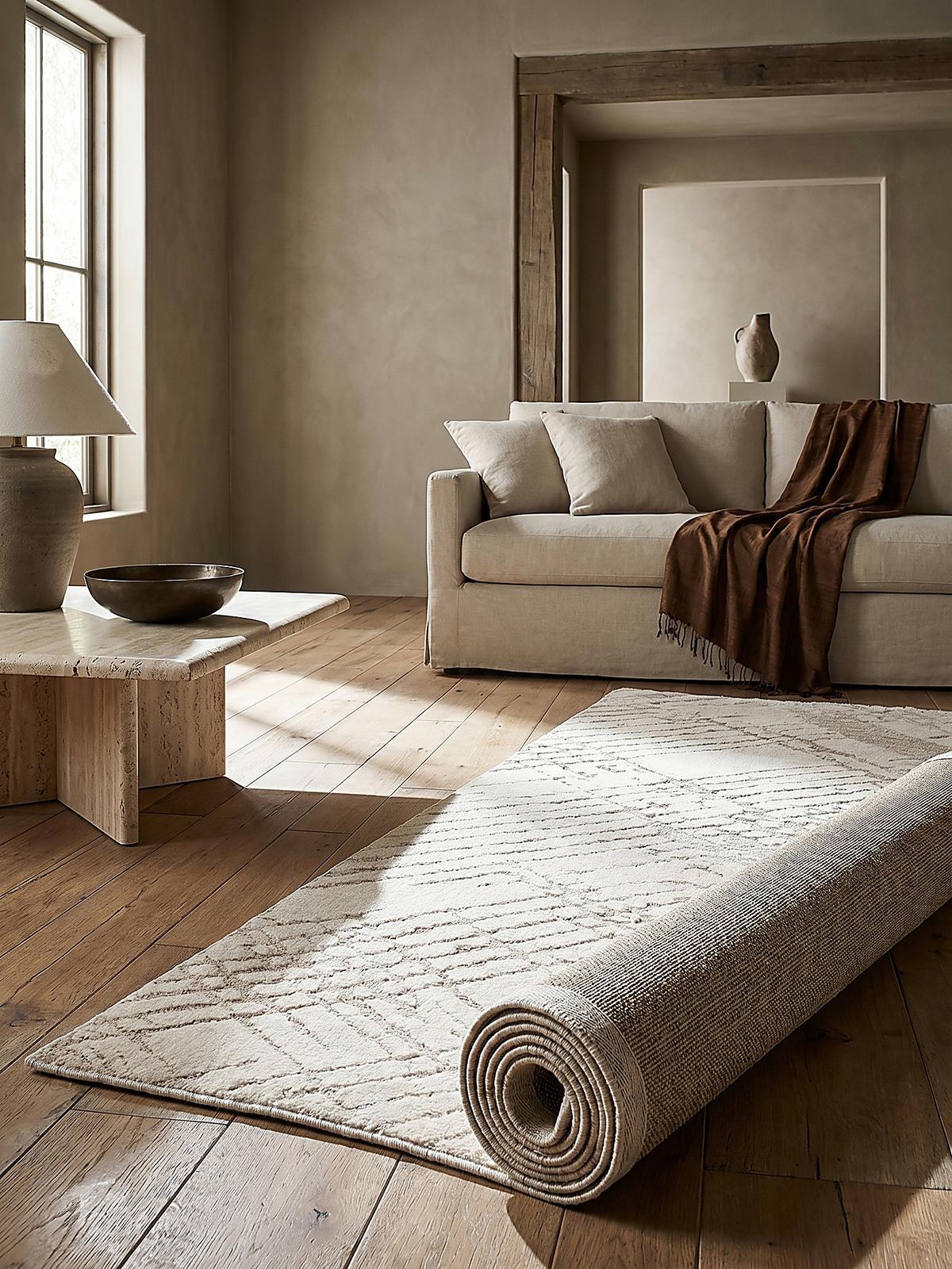 TEPPICH ARLEN, abstrakt, Creme, 80 x 300 cm - Beige, Textil (300/80cm) - KADIMA DESIGN