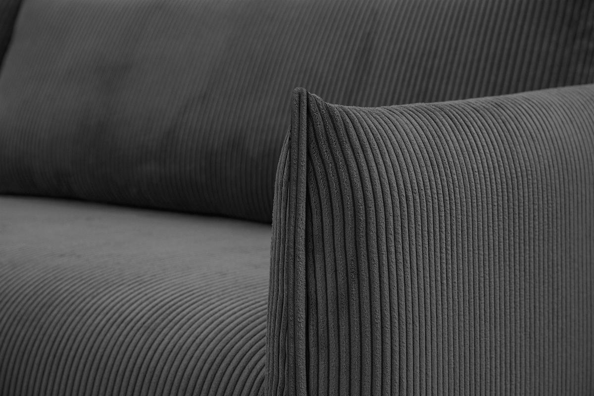 ECKSOFA TAUER 5-Sitzer, dunkelgrau - Dunkelgrau/Schwarz, Holzwerkstoff/Kunststoff (174/292cm) - Wozimo