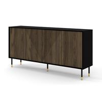 SIDEBOARD Aglaé Holz und Schwarz - Schwarz, Holzwerkstoff (180/88/40cm) - Petits-meubles