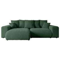 ECKSOFA Ottomane links ESKAR-L 266x176x72 Grün Cord - Schwarz/Grün, Holzwerkstoff/Kunststoff (266/176cm) - ALTDECOR
