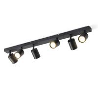 DECKENSTRAHLER Roger 6-flammig 77/3/14 cm - Schwarz, Metall (77/3/14cm) - Nettlife