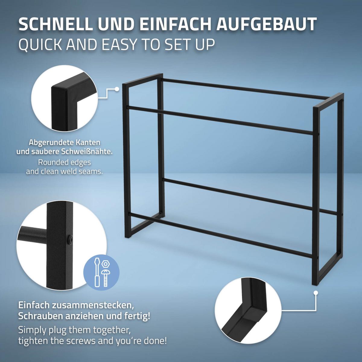GETRÄNKEKISTENREGAL für 6-8 Kisten 104x32x82,5 cm aus Stahl - Anthrazit, Metall (32/82.5/104cm) - ML-DESIGN