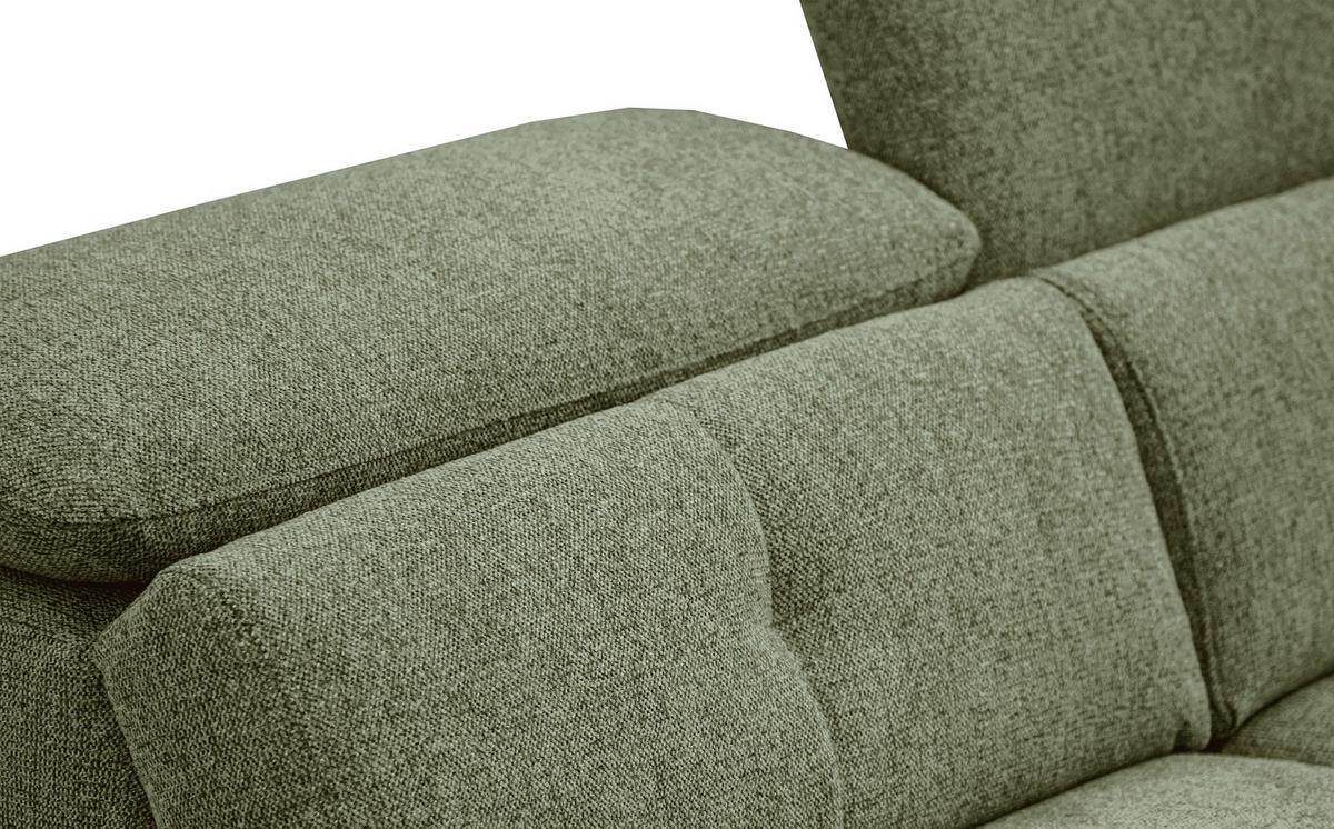 SOFA AVENA 3-Sitzer mit 1 Relaxfunktion, olivgrün - Olivgrün, Holzwerkstoff/Textil (204/80/108cm) - Wozimo