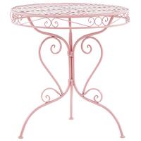 GARTENTISCH Metall Rosa Albinia - Pink, Metall (70/70/74cm) - Beliani