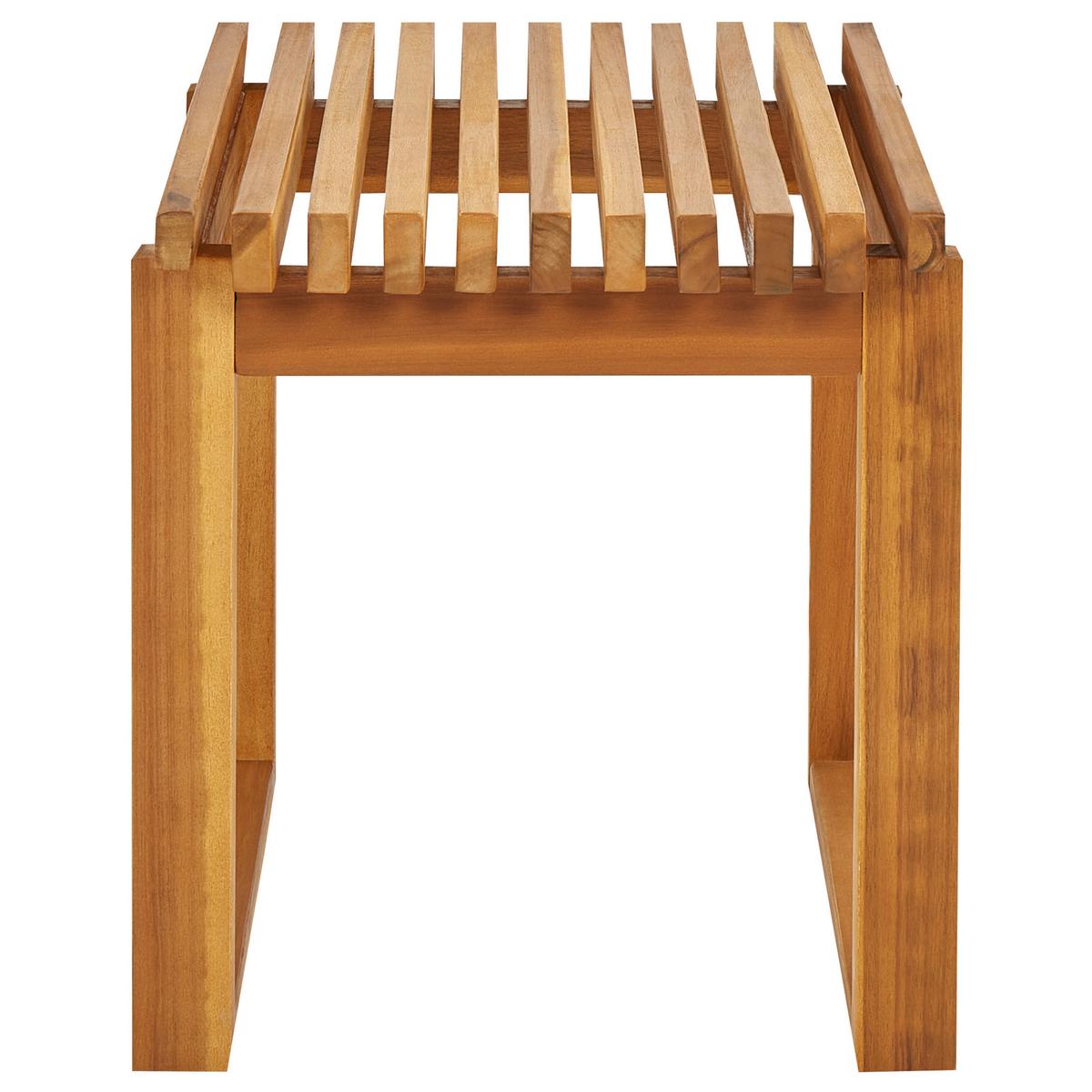 GARTENTISCH 40/40 cm Massivholz Heller Holzfarbton Bellano - Hellbraun, Holz (35/40/44cm) - Beliani