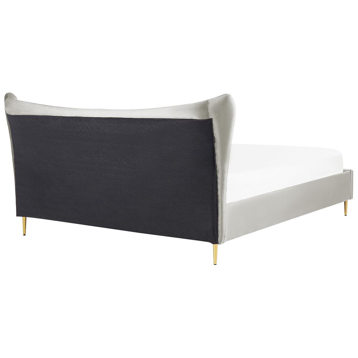 POLSTERBETT 180/200cm Hellgrau Chaleix - Hellgrau, Textil (180/200cm) - Beliani