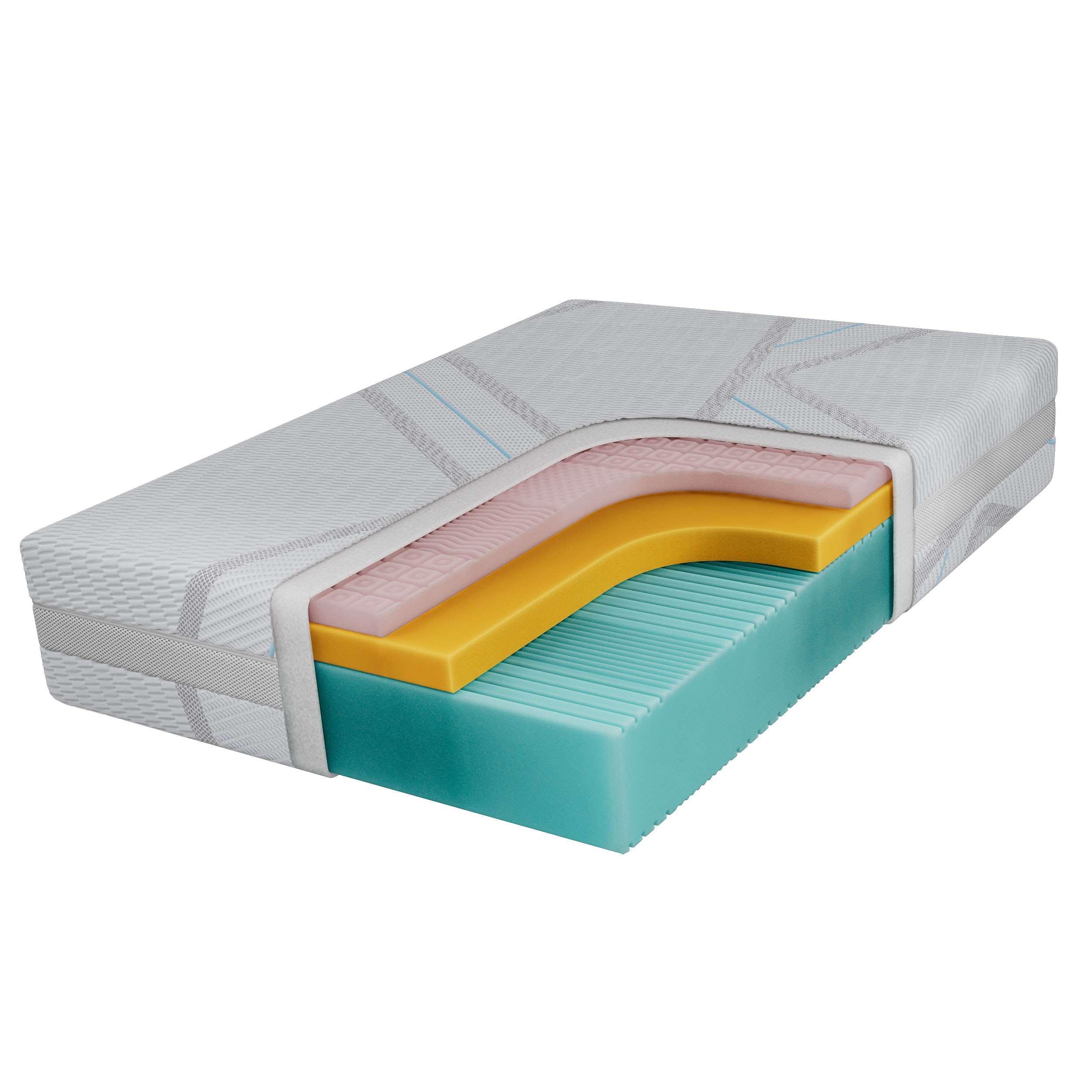 VISCOMATRATZE VELO - 160/200 - H2 - Lux - Multicolor, Textil (160/200cm) - MKS