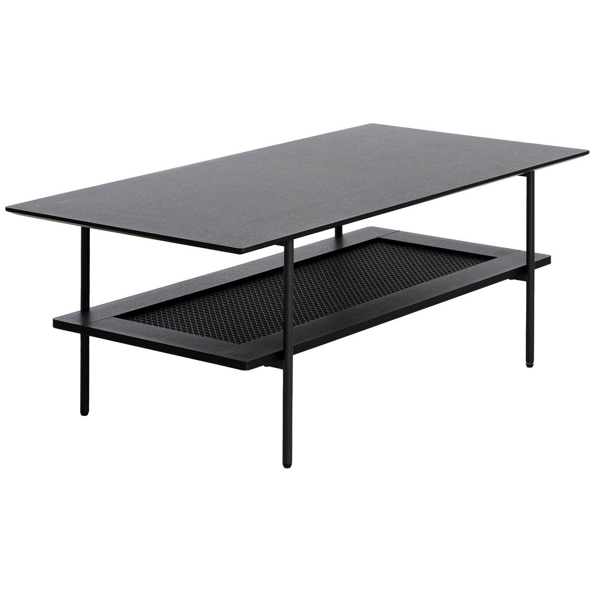 COUCHTISCH Mogest 110x55 cm - Dunkelbraun, Holzwerkstoff/Metall (55/110/40cm) - Selsey