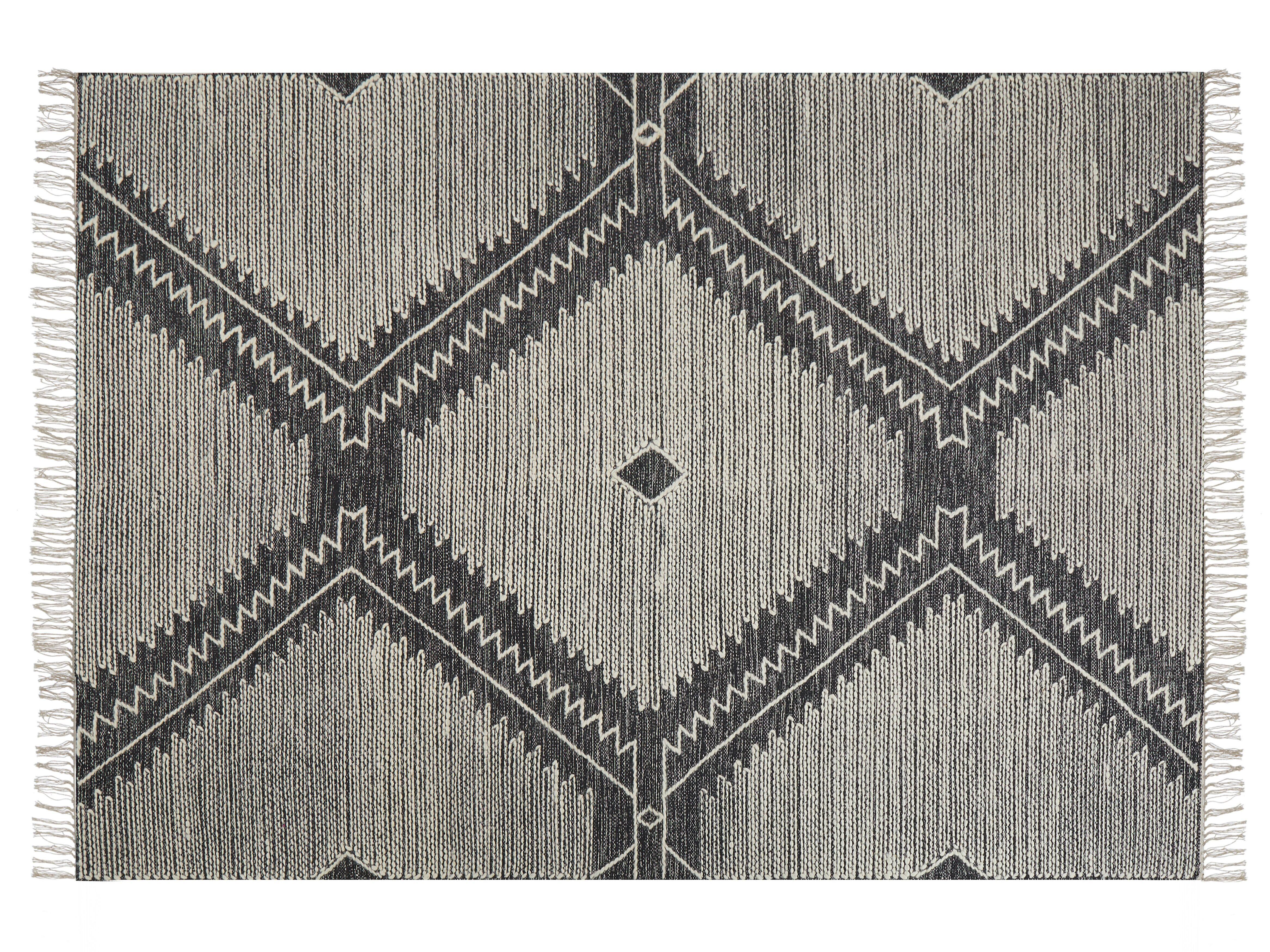 KURZFLOR-TEPPICH Arbaa 230/160 cm - Schwarz, Textil (160/230cm) - Beliani