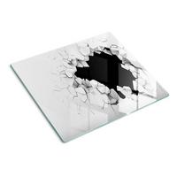 GLASPLATTE 60x52 cm Loch in der Wand - Weiß, Glas (60/0.4/52cm) - TULUP
