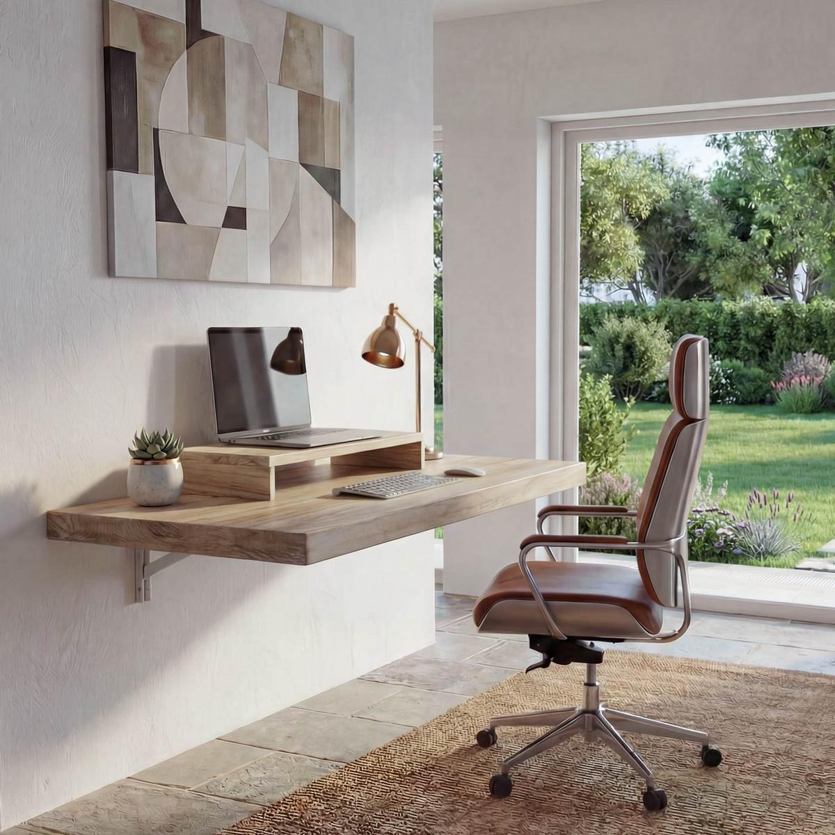 WANDTISCH KLAPPBAR rechteckig Braun, Beige - Beige/Braun, Holz (100/20/50cm) - MCW