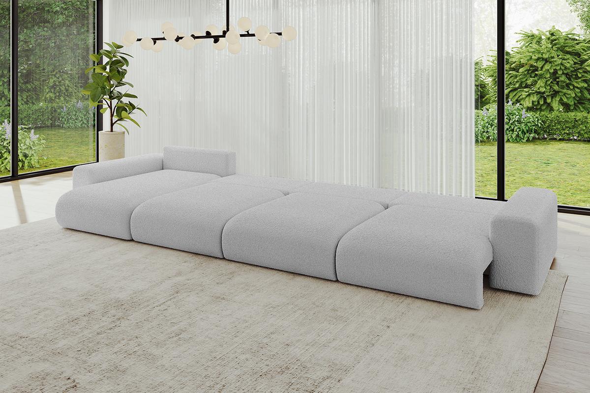 WOHNLANDSCHAFT mit Schlaffunktion ESKAR-U2-464x176x72cm Hellgrau - Anthrazit/Hellgrau, Holzwerkstoff/Kunststoff (176/72/464cm) - ALTDECOR