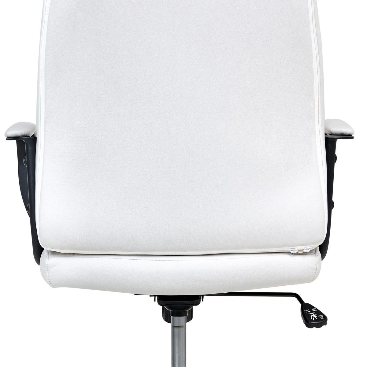 BÜROSTUHL Cremeweiß Rebel - Schwarz/Weiß, Textil (67/120/67cm) - Beliani