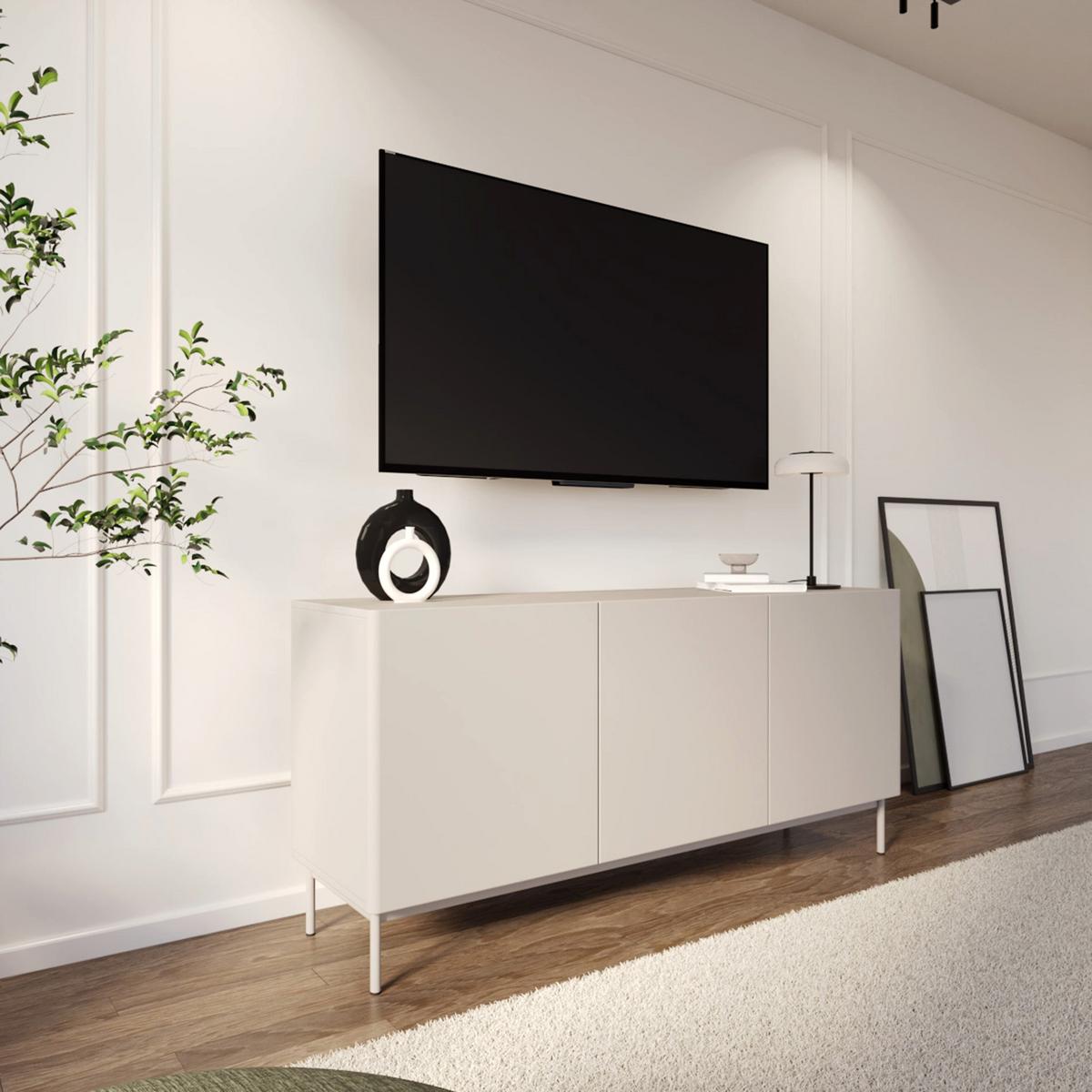 TV-BOARD Olio hoch KASCHMIR 160 CM - Kaschmir, Holzwerkstoff/Metall (160/72/38.6cm) - Selsey