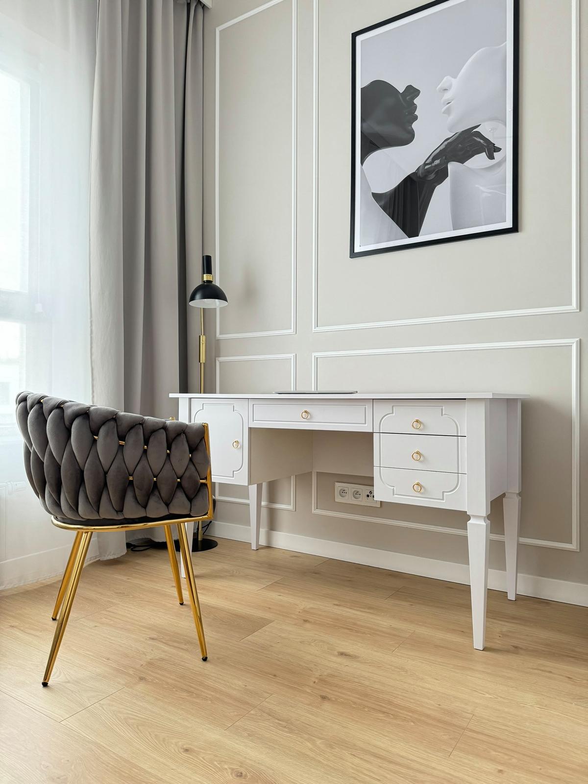 KINDERSCHREIBTISCH Royal - Weiß, Holzwerkstoff (132/78/60cm) - RAUMHIRSCH FURNITURE