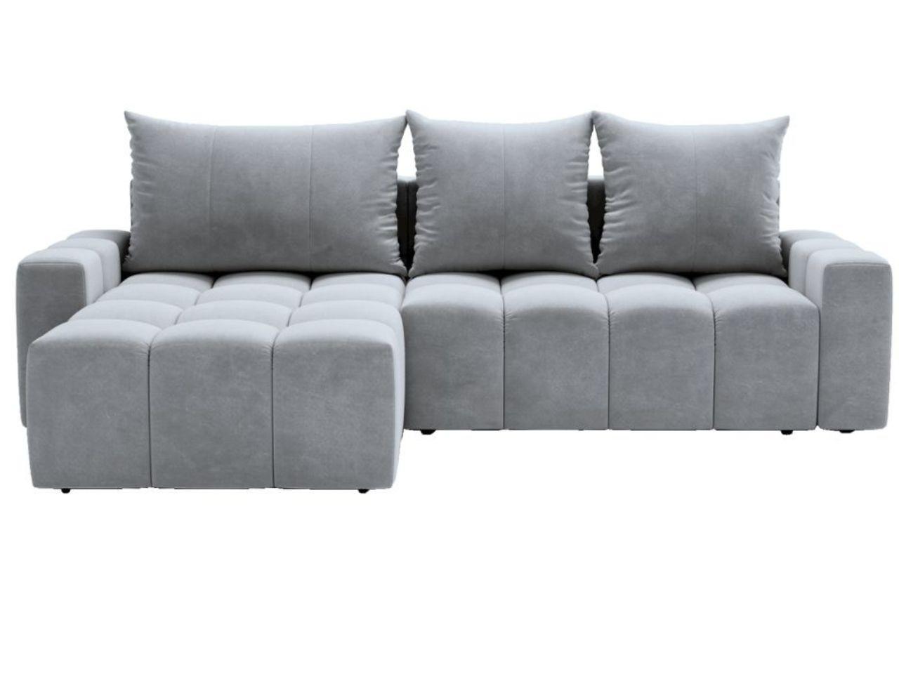 ECKSOFA Bresso Hellgrau - Hellgrau, Holz/Textil (255/168cm) - Graingold