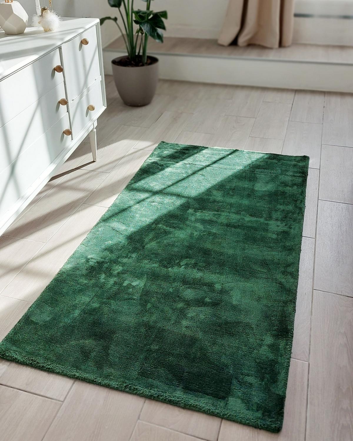 KURZFLOR-TEPPICH Gesi II 150/80 cm - Grün, Naturmaterialen (80/150cm) - Beliani