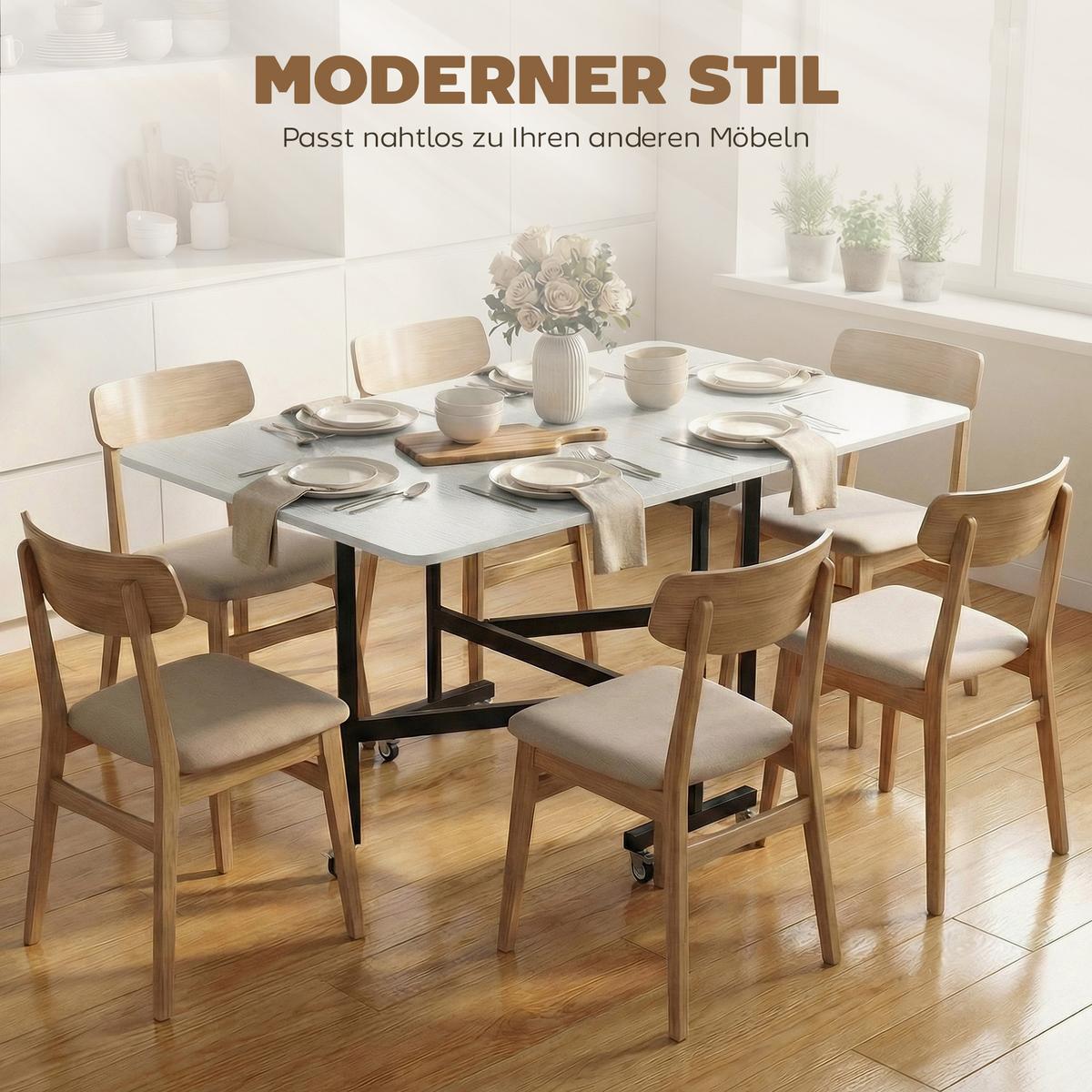 ESSTISCH Spanplatte Stahl Weiß - Schwarz/Weiß, Holzwerkstoff/Metall (120/80/73cm) - HOMCOM