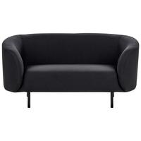 2-SITZER-SOFA Stoff schwarz Loen - Schwarz, Textil (155/79/70cm) - Beliani